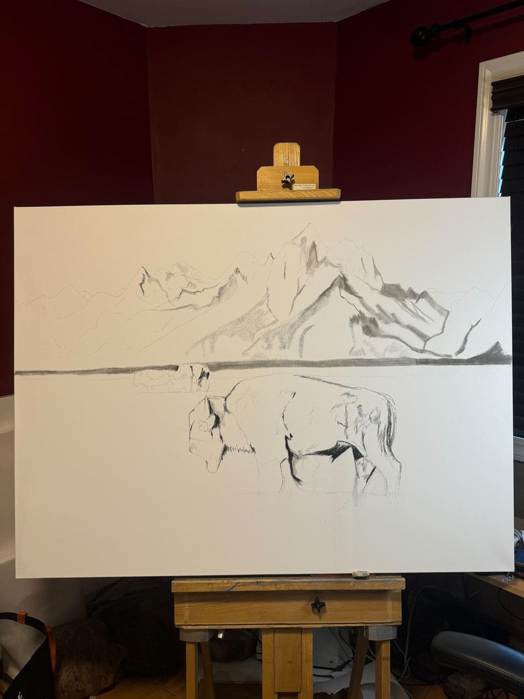 The Lonely Traveler drawing process stage 2