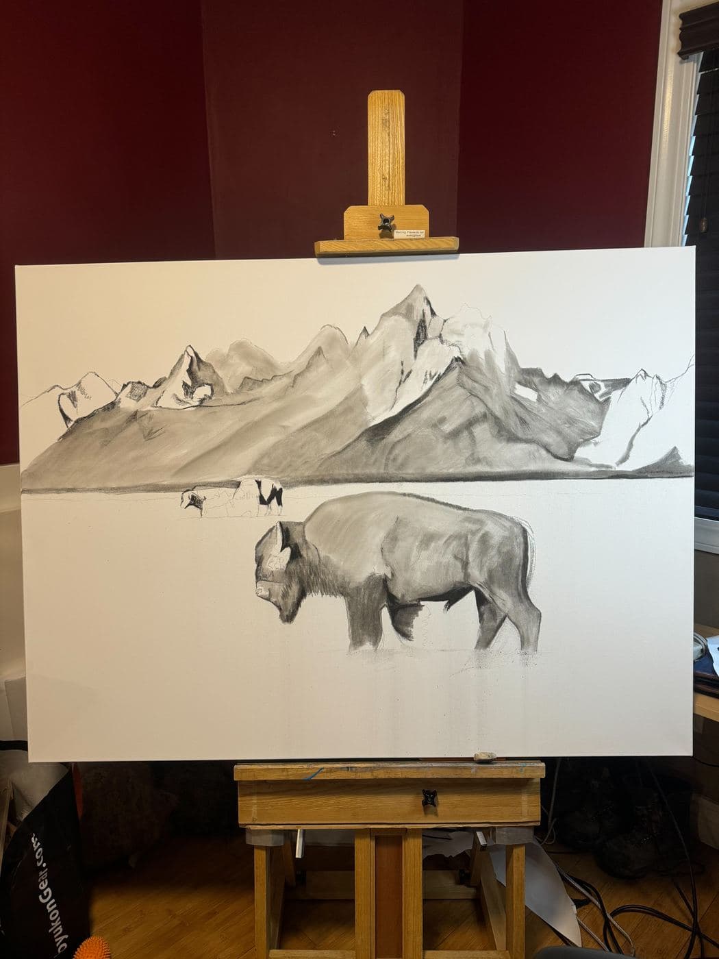 The Lonely Traveler drawing process stage 4