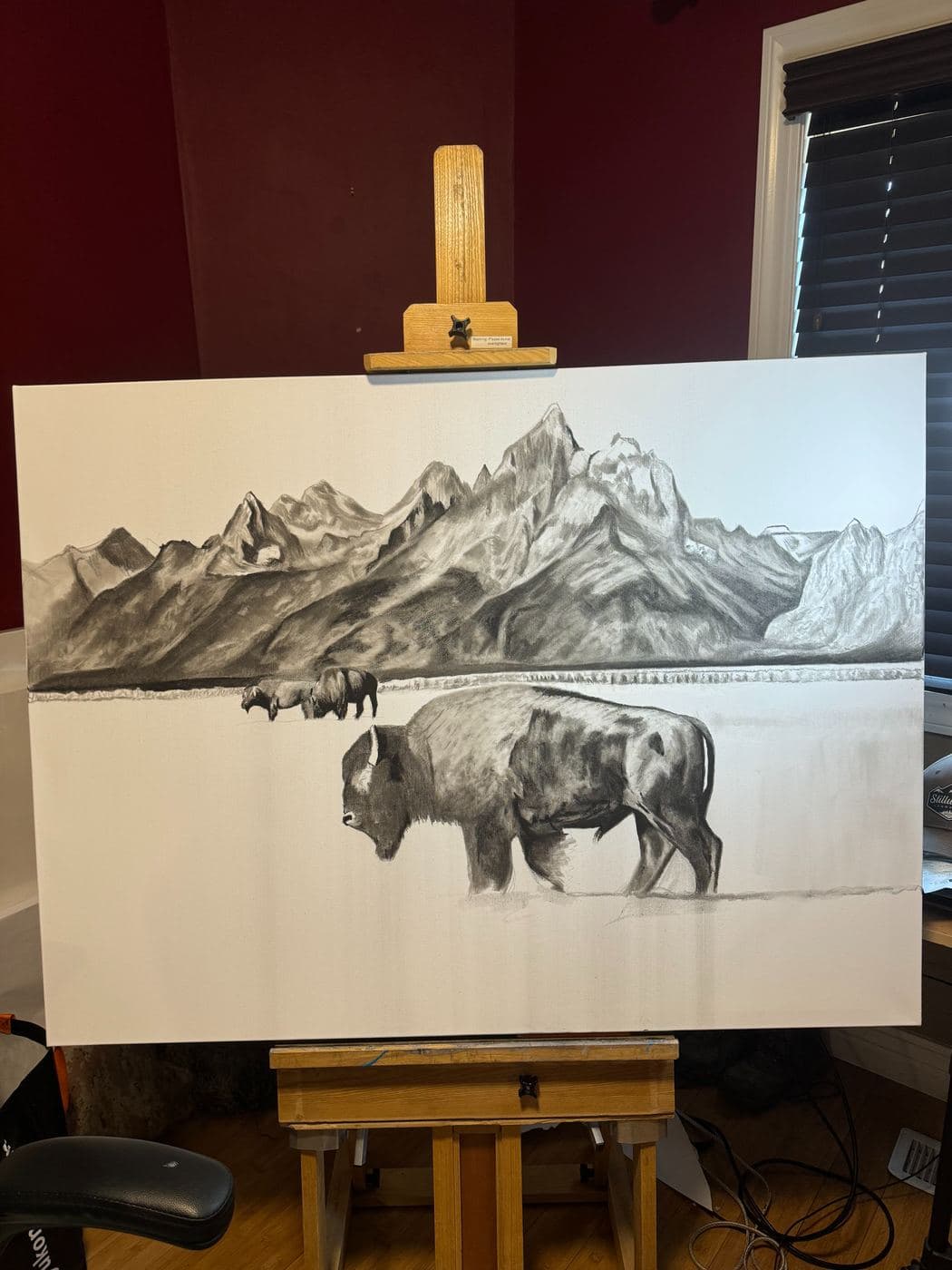 The Lonely Traveler drawing process stage 6