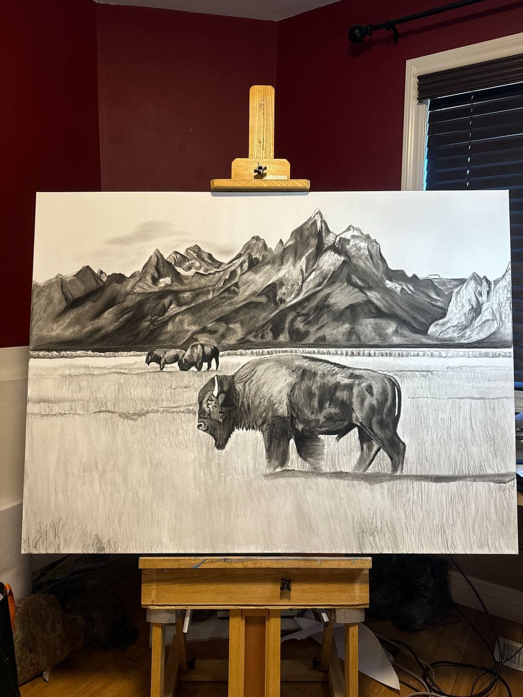 The Lonely Traveler drawing process stage 8